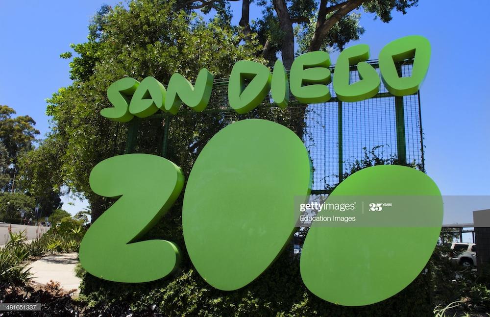 Famous San Diego Zoo sign in Balboa Park in San Diego California . (Photo by: Education Images/Universal Images Group via Getty Images)